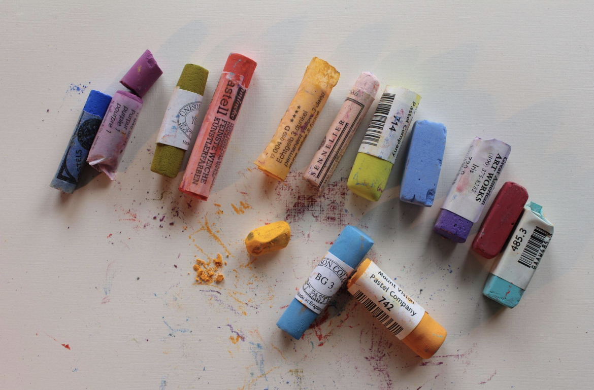 A selection of soft pastels