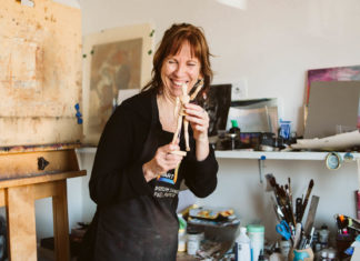Gail Sibley in her studio. Photo credit: AlySibleyPhotography.com