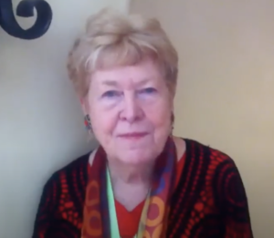 IAPS founder Urania Christy Tarbet (a still from my video interview with her)