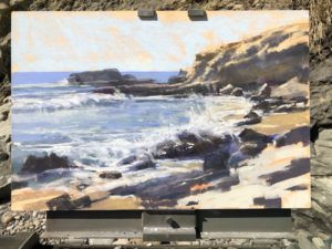 Painting the Ocean: "Afternoon Glare" in progress