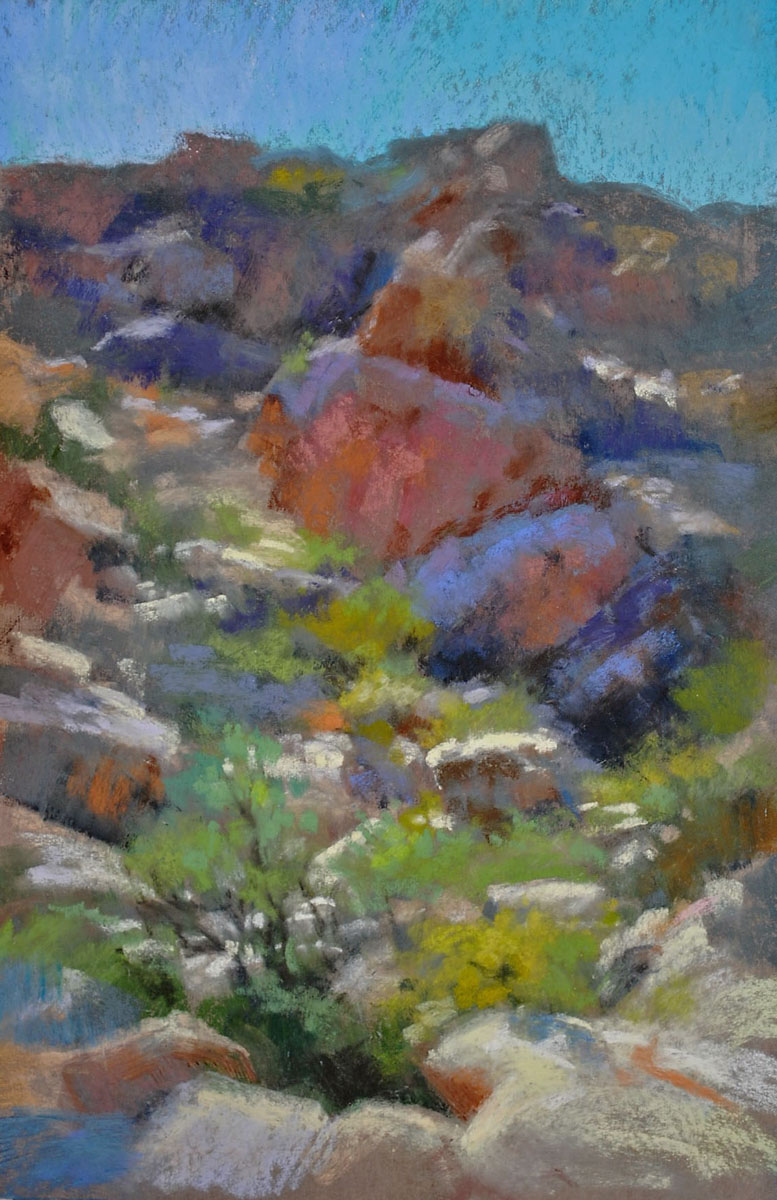 Christine Debrosky, "A Hot Hike," pastel