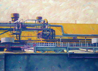Clarence Porter, "Steel Views No 10," pastel, 15 x 24 in.