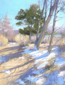 Jane McGraw-Teubner, "Finally Spring," pastel, 12 3/4 x 9 3/4 in. This was Jane's entry into the 2022 IAPS exhibition.