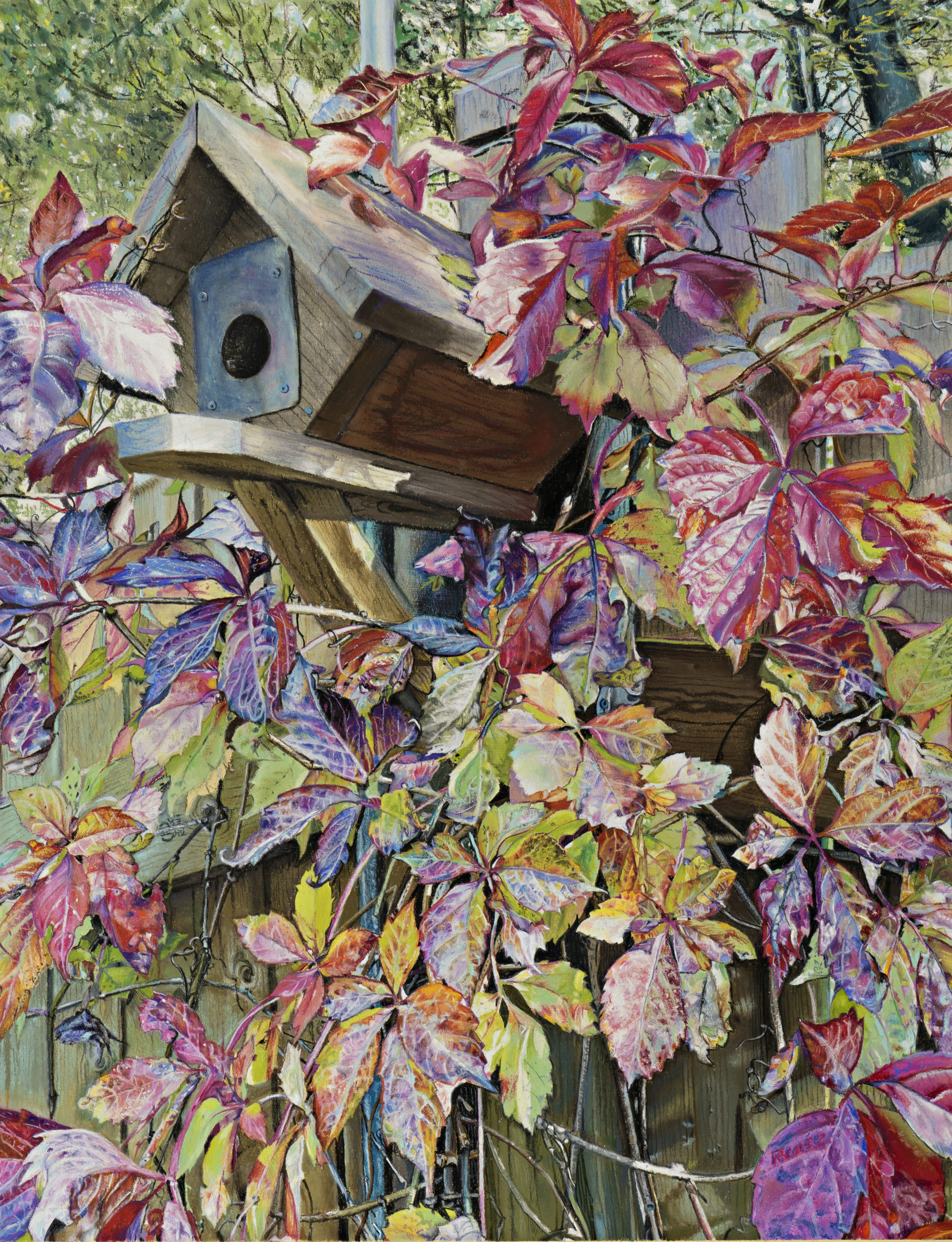 Louise Renée, "Autumn Sanctuary," pastel, 27 x 21 in.