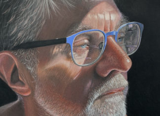 Michele Ashby, Mitch, pastel, 40 x 40 cm - detail