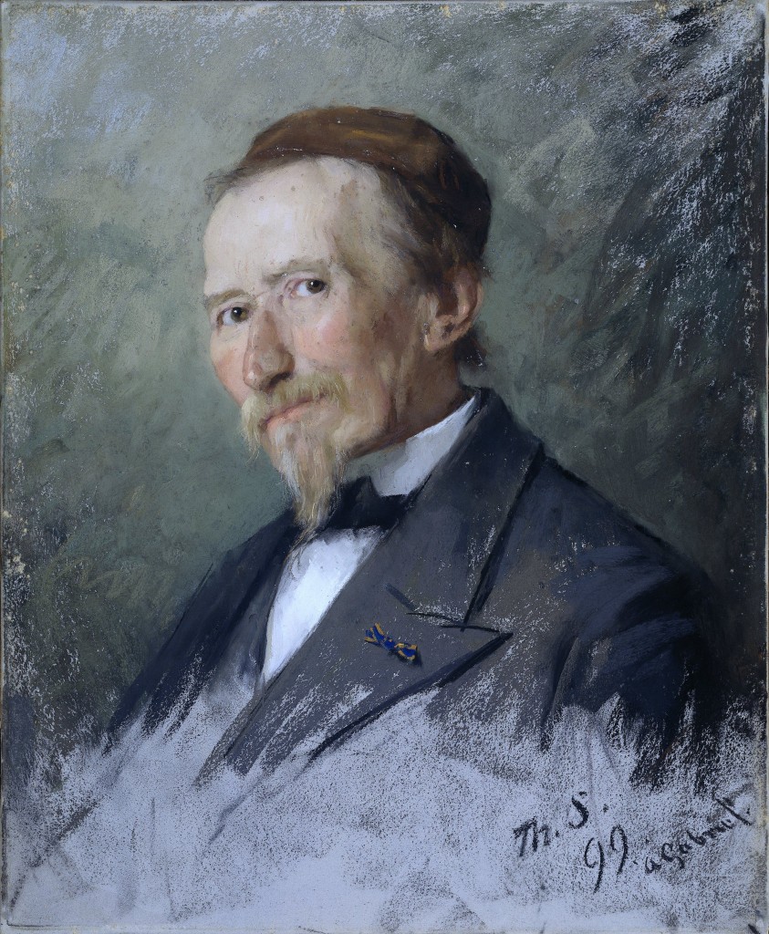 Thérèse Schwartze, “Portrait of Paul Joseph Constantin Gabriël,” 1899, pastel on paper, 76 x 46 cm (29 7/8 x 18 1/8 in), Rijksmuseum, Amsterdam.