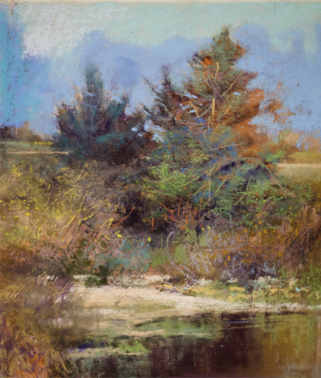 Tom Christopher, "Autumn on Ruby Creek," pastel
