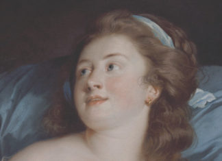 Eighteenth-century pastels: Adélaïde Labille-Guiard, Head of a Young Woman, 1779, pastel on paper mounted on canvas, 54.6 x 44.5 cm (21 1:2 x 17 1:2 in), The J.Paul Getty Museum, Los Angeles, California, USA. Detail for Feature image