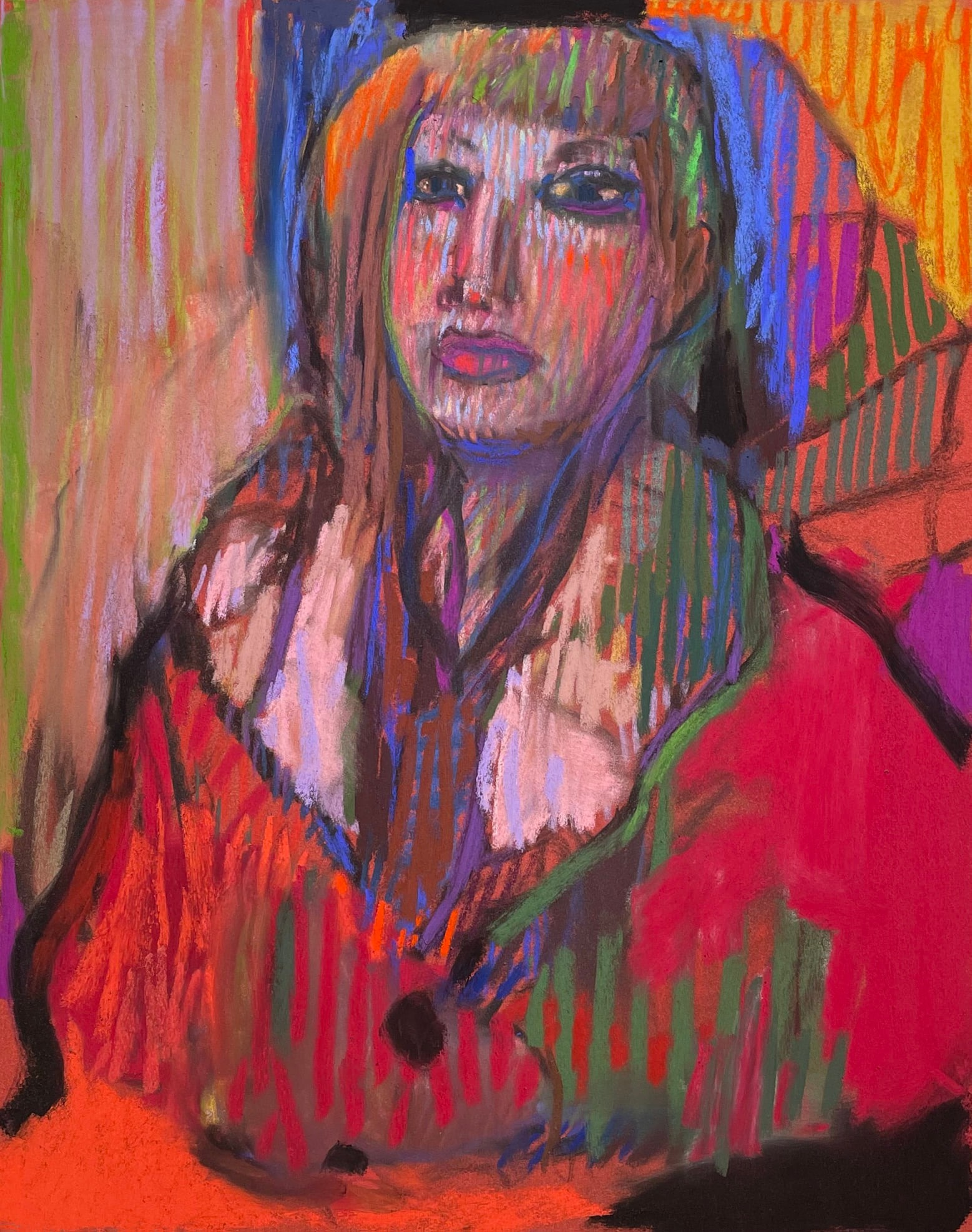 Casey Klahn, "Portrait of Mallory," pastel.