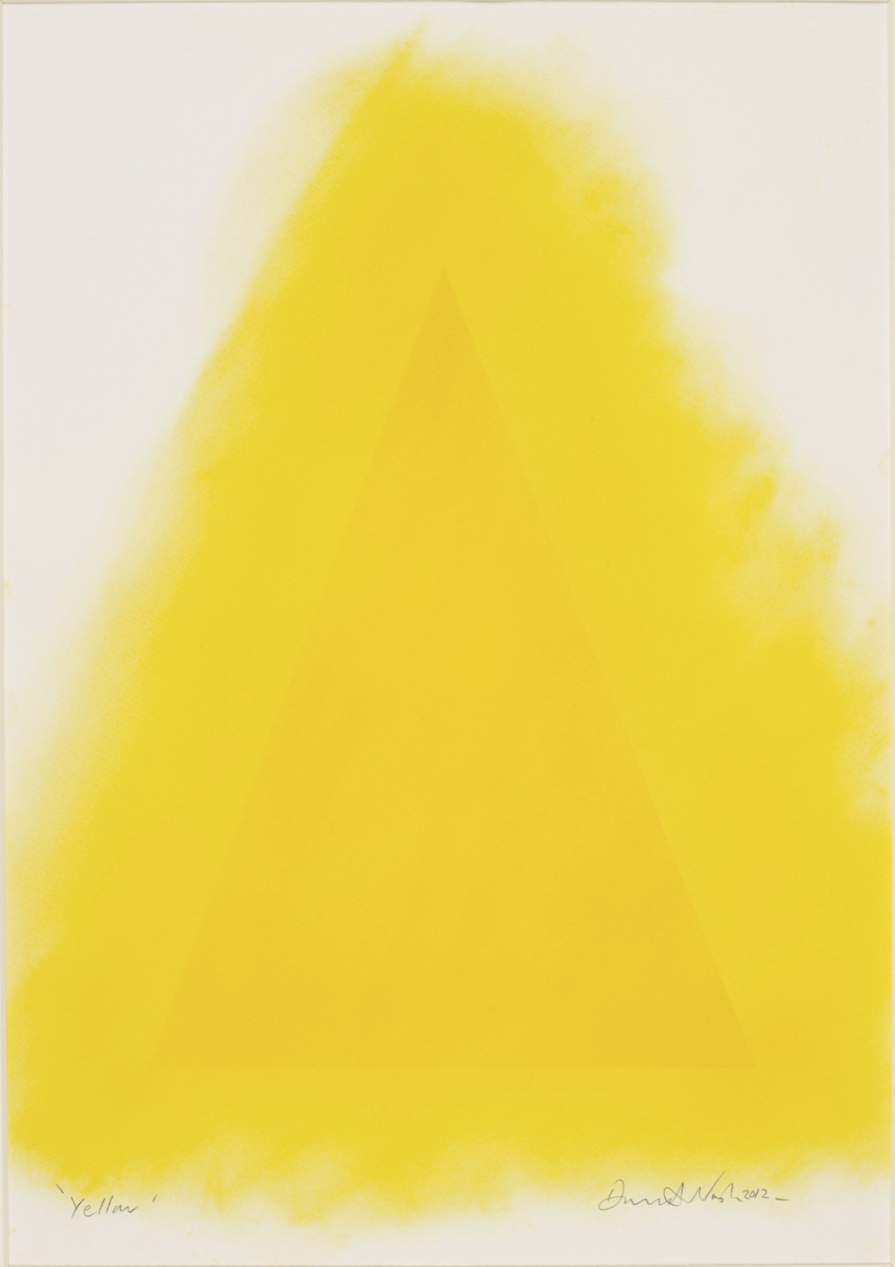 David Nash, "Yellow," 2012, pastel, 53.4 x 37.2 cm, Royal Trust Collection, UK