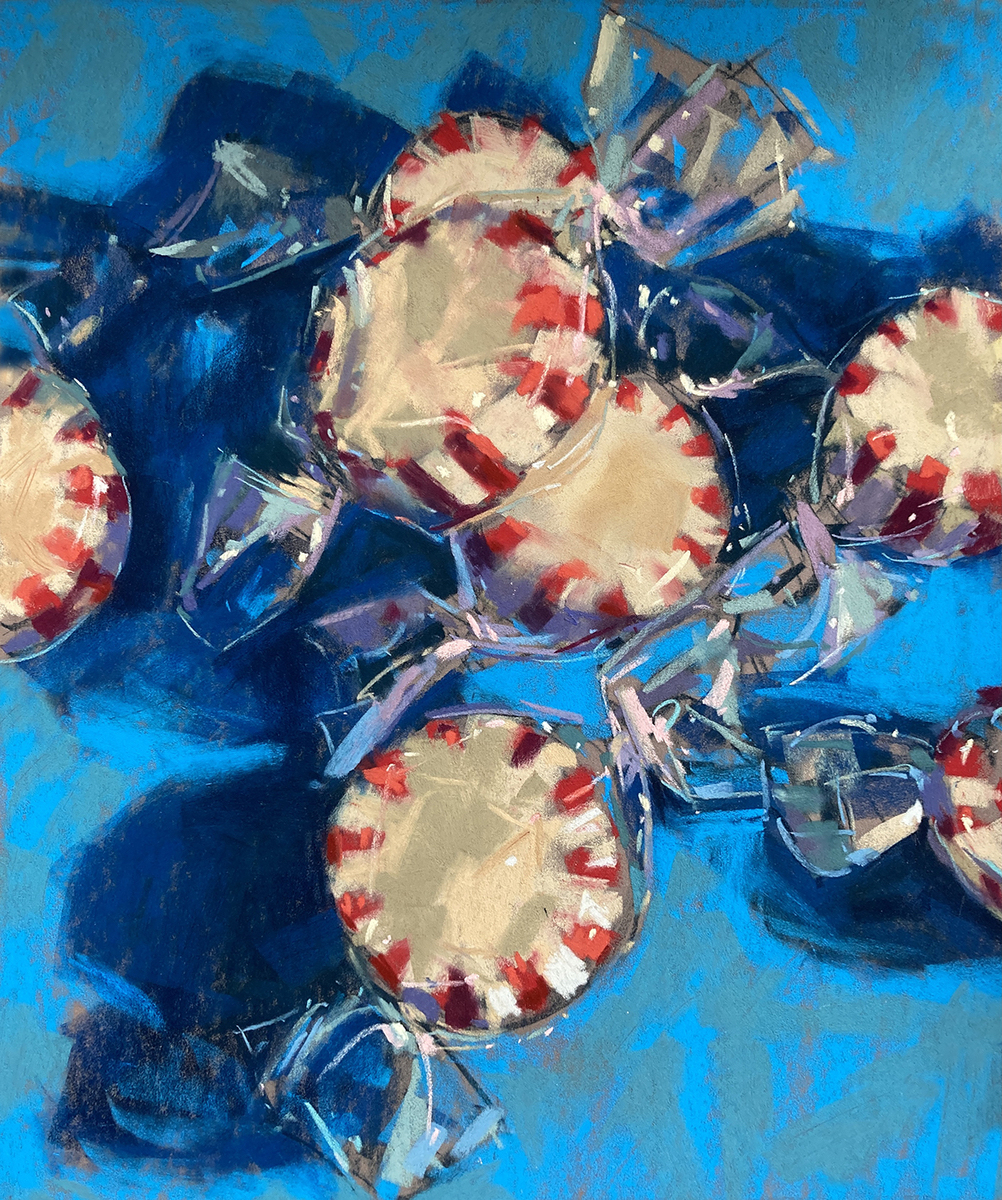 Pastel Society of America exhibition: Marla Baggetta, "Peppermints," pastel, 13 x 11 in.