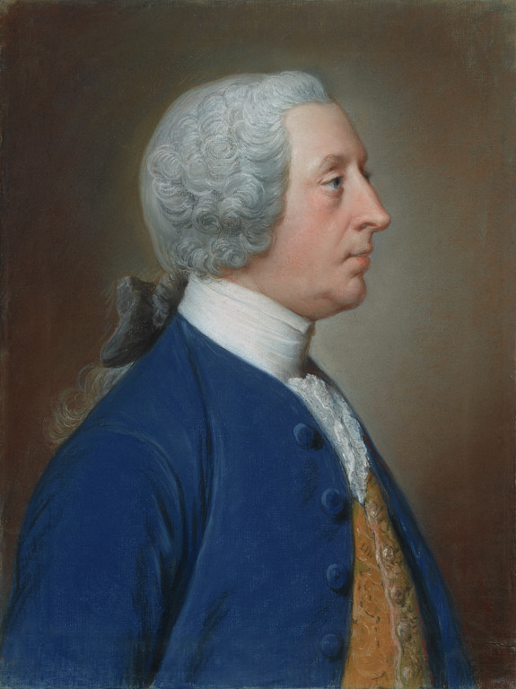 Eighteenth-century pastels: William Hoare, Portrait of Henry Hoar, The Magnificent, of Stourhead, c.1750-60, pastel on blue paper mounted on canvas, 61 x 45.7cm (24 x 18 in), The J.Paul Getty Museum, Los Angeles, California, USA