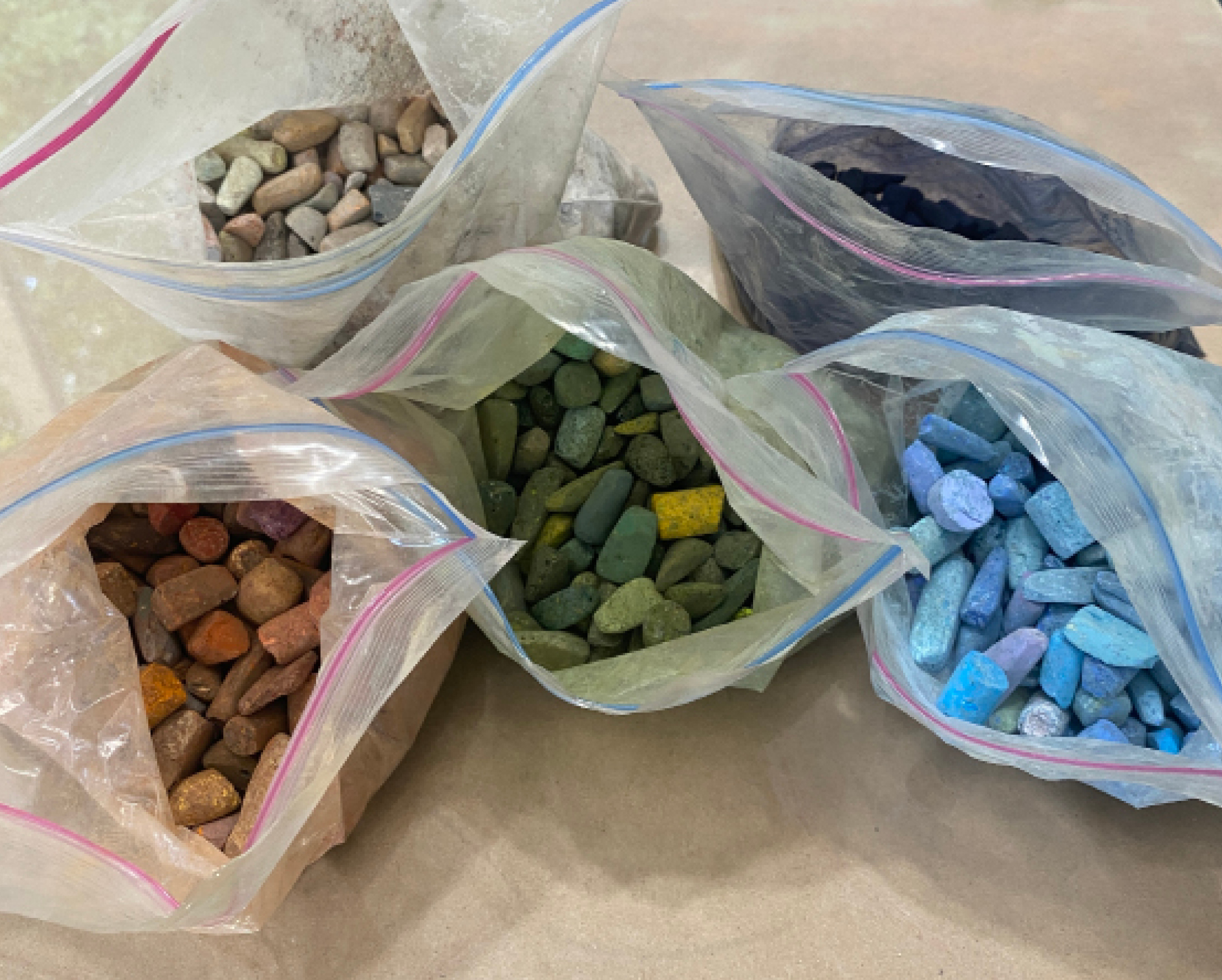 Create pastel sticks: Bags of bits and pieces