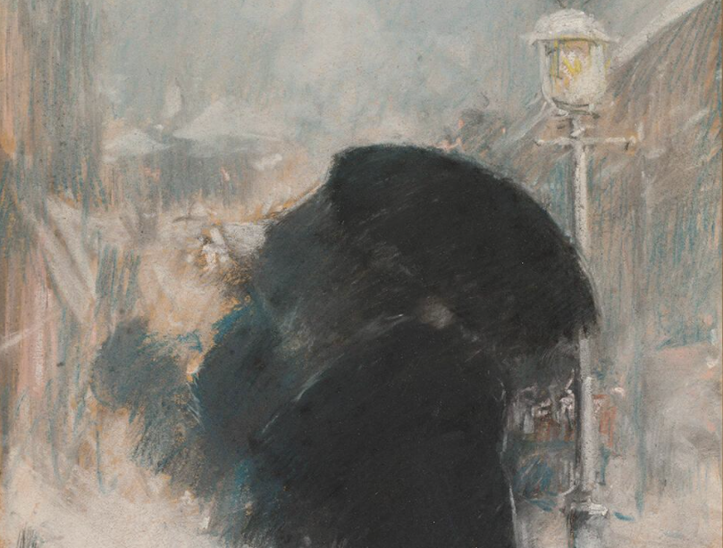 Childe Hassam A Look At His Pastel, "A New York Blizzard"