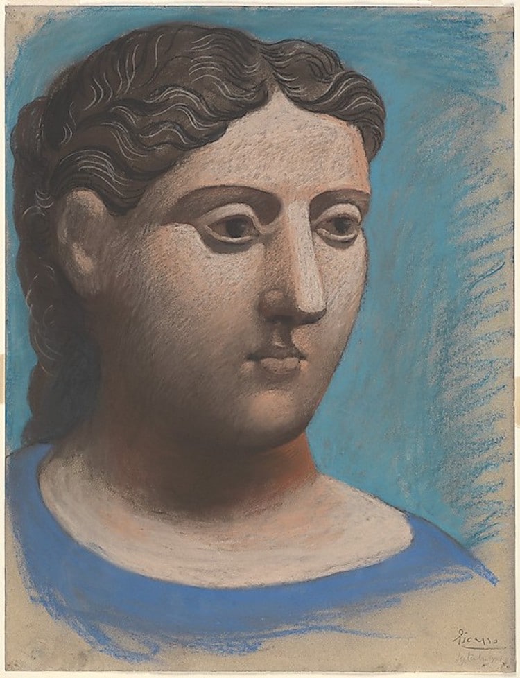 Pablo Picasso, "Head of a Woman," 1921, pastel on paper, 65.1 x 50.2 cm, Metropolitan Museum of Art, New York, USA
