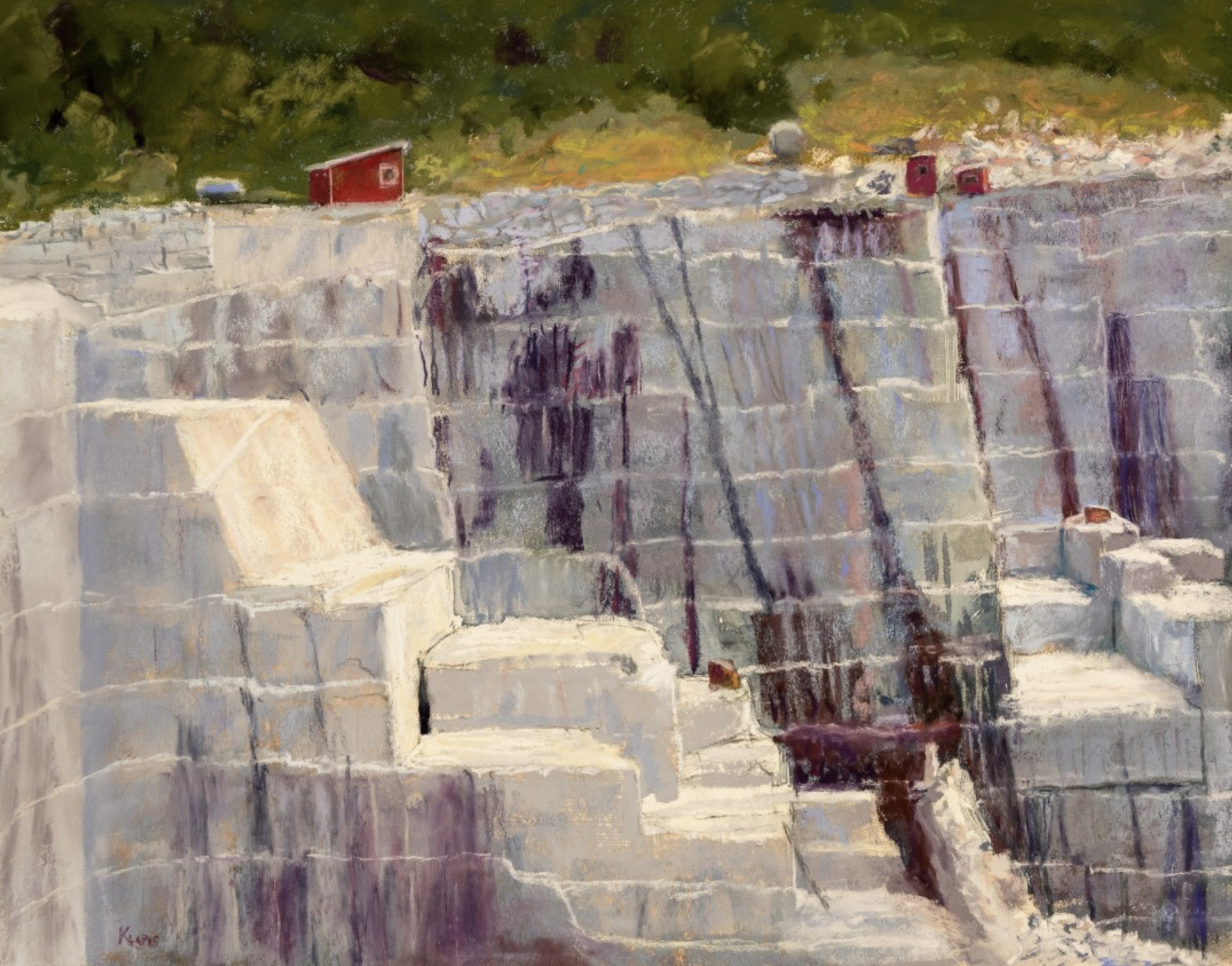 third quarter winners-Ralph Klapis, "Rock of Ages," pastel on Lux Archival, 11 x 14 in.