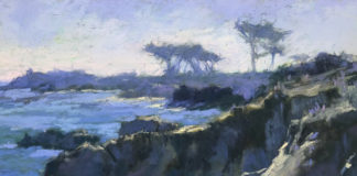 Terri Ford, "Lover’s Point Blues," pastel, 8x10 in