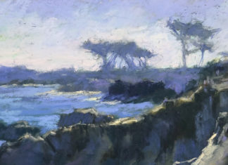 Terri Ford, "Lover’s Point Blues," pastel, 8x10 in