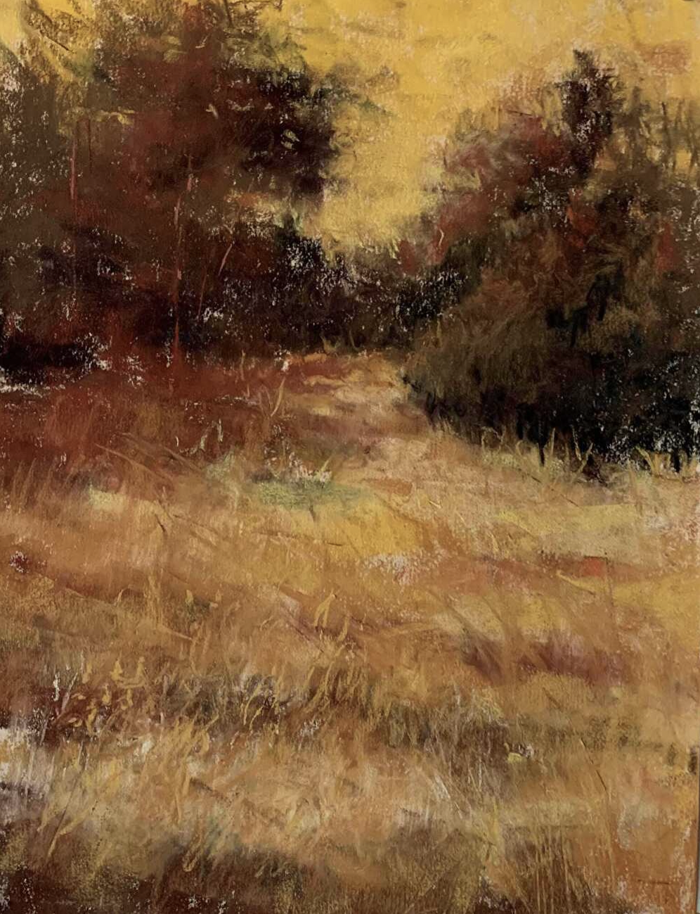 Autumn paintings - Tom Bailey, "Caramels," pastel, 12 x 9 in