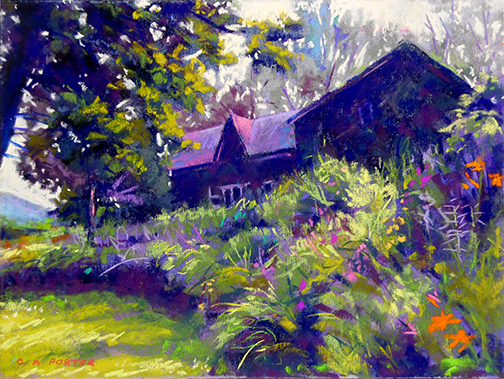 Clarence Porter, "The Summer Place," pastel, 8 x 10 5/8in.