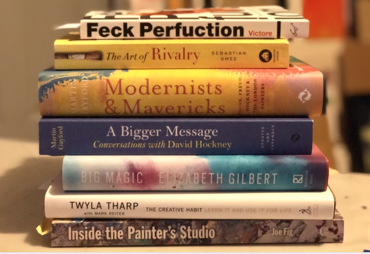 Gift Idea - pile of recommended art books