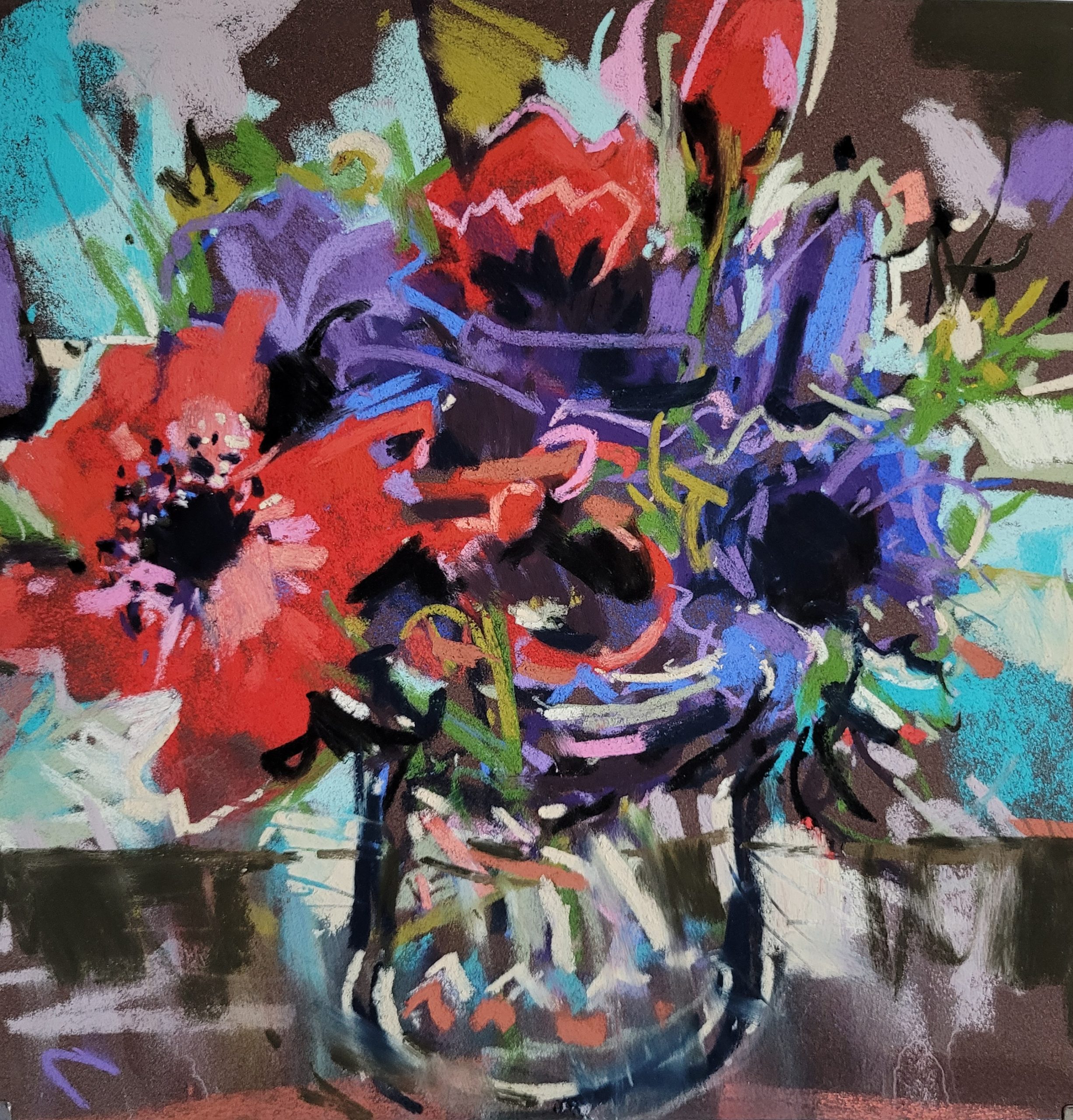 Richard Suckling, "From the Garden," 2022, pastels on Sennelier La Carte Pastelcard, 46 x 42.5 cm