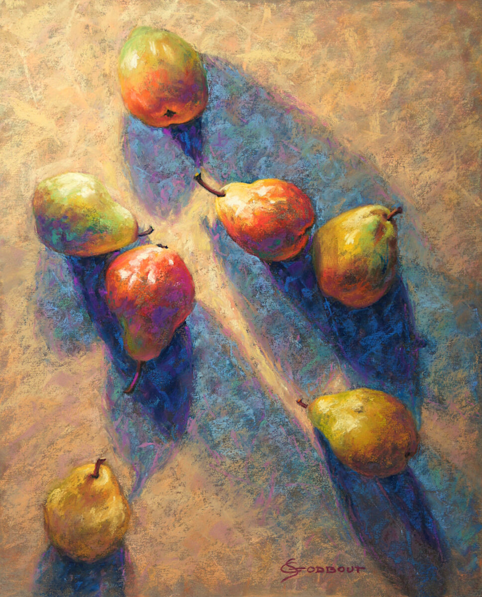 What Jurors Look For - Suzanne Godbout, "Under Different Lights," pastel, 15 x 12 in. Second Place at the IAPS 2022 Webshow-41st Open Division
