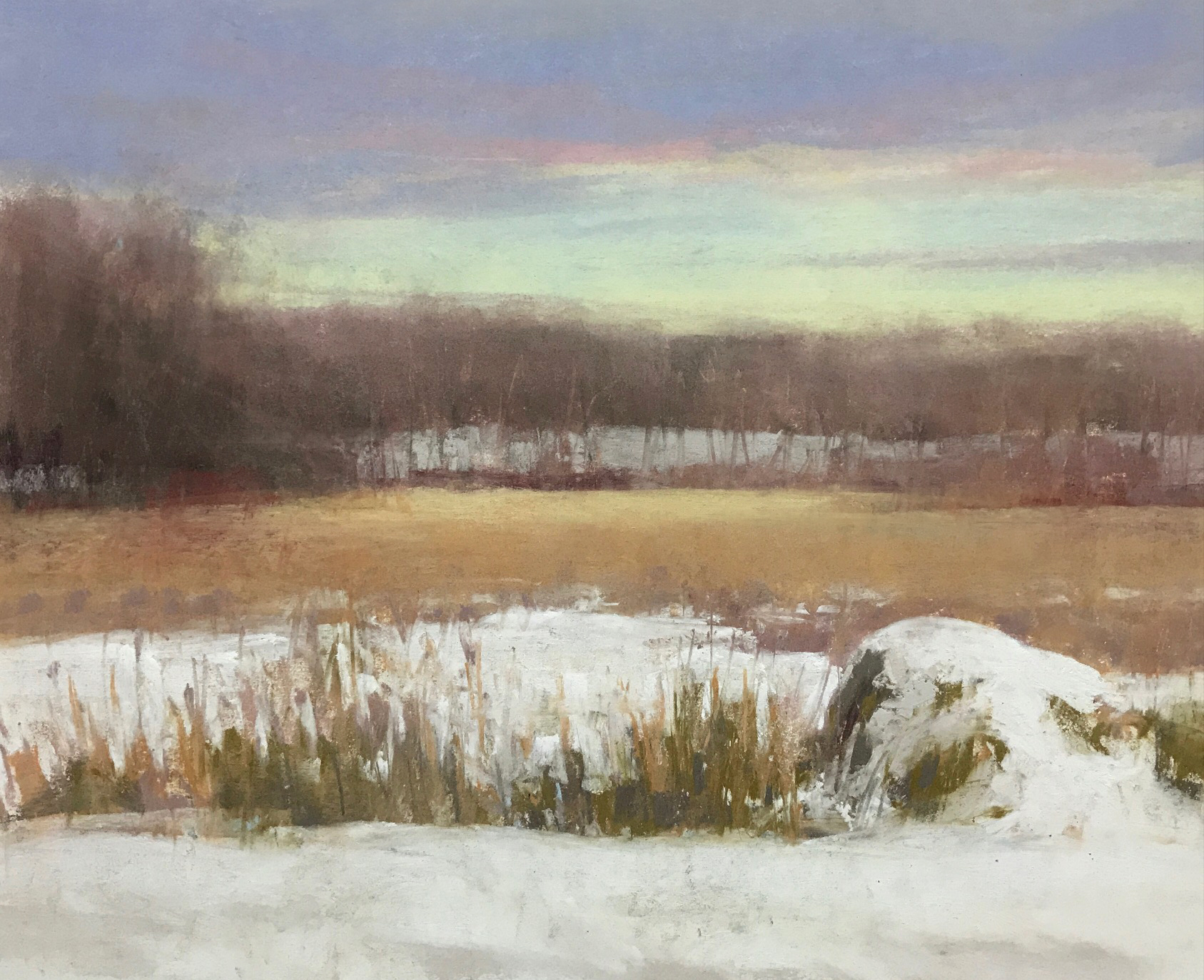 Christopher Copeland, "Winter Twilight," pastel, 11x14in