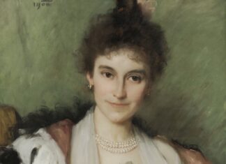 Thérèse Schwartze, "Amelia Eliza van Leeuwen," 1900, pastel on paper, 73.5 x 59 cm, C.B Tilanus Bequest, Rijksmuseum, Amsterdam, Netherlands - without frame