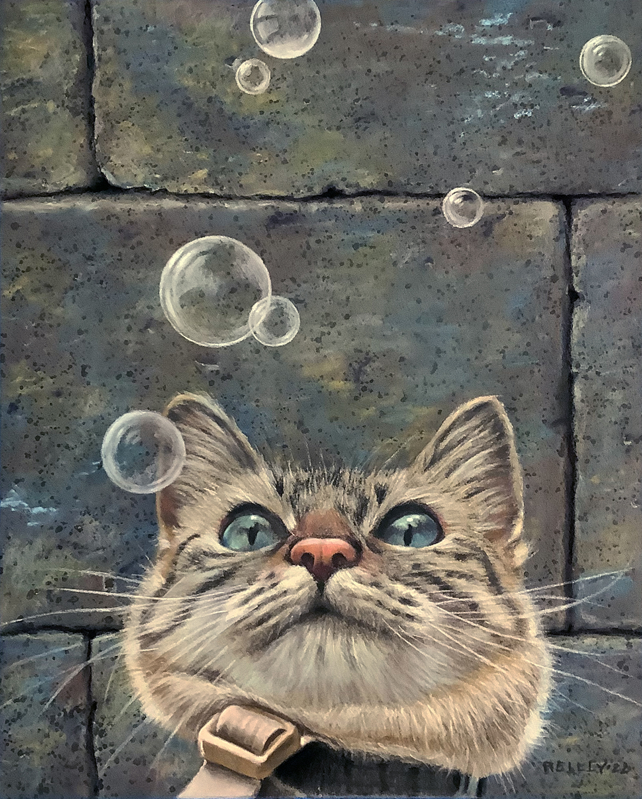 Tim Reilly, "Bubbles," pastel on paper, 14 x 11 in 