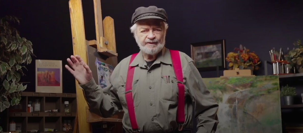 Albert Handell, who led a landscape painting demo