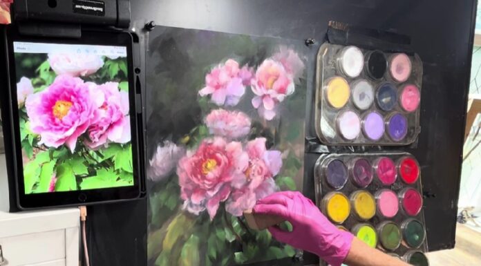 From Laurie Basham's Floral with PanPastels Demo